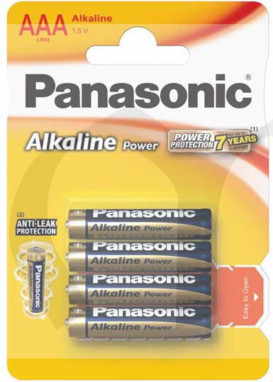 4ks Baterie AAA(LR03) alkalická PANASONIC